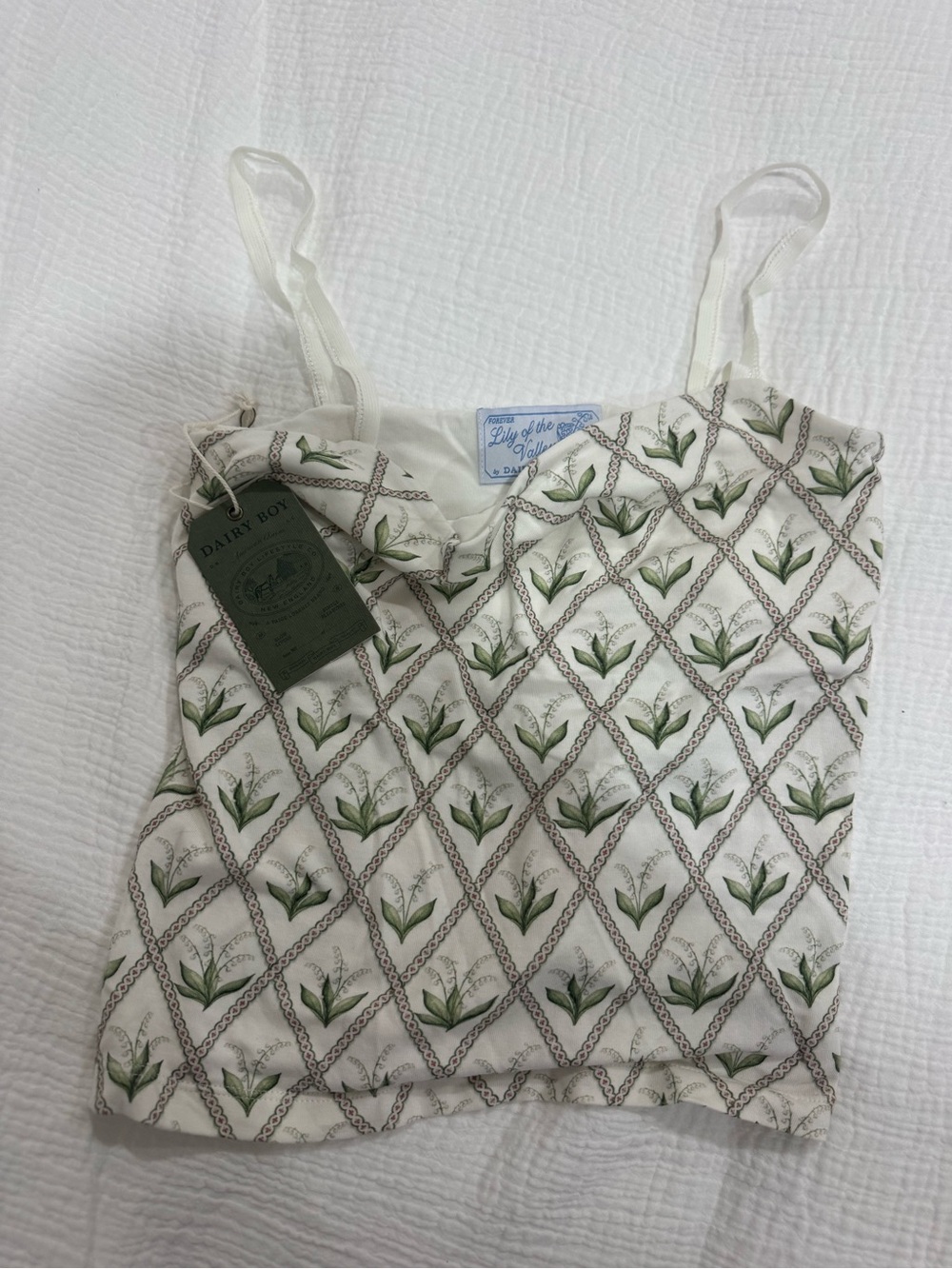 Dairy Boy Lily of the Valley Morning Tank / Morning Top size small NWT - Picture 4 of 6